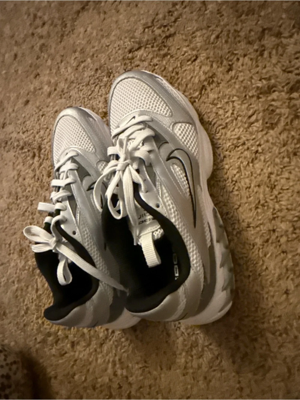 Nike Women’s White and Black Lace-Up Sneakers